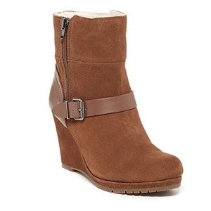 Dolce Vita Pistal Faux fur Wedge Booties